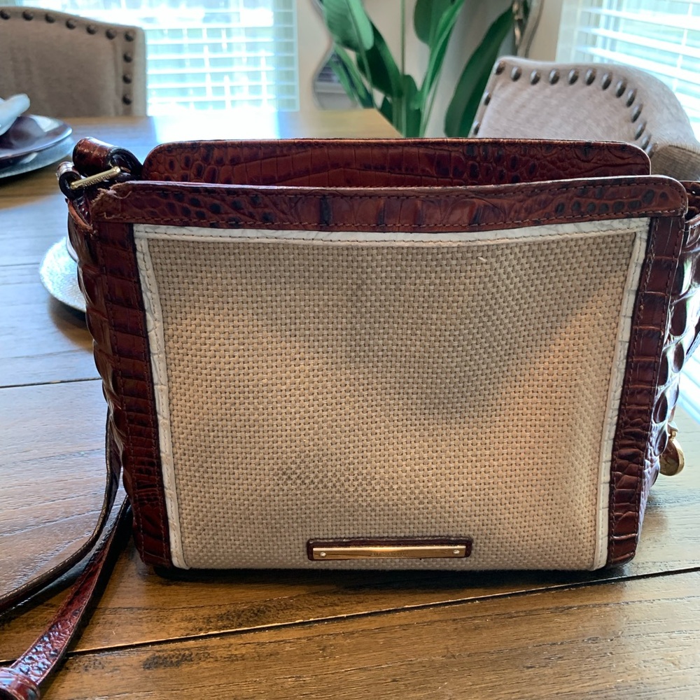 Brown and khaki brahmin purse